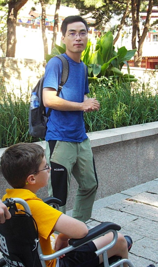 Our guide, Dennis and Andrew in his wheelchair. 