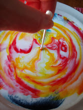 Swirling colors of Milk Art Science
