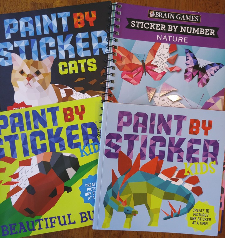 Various Paint by Sticker Books