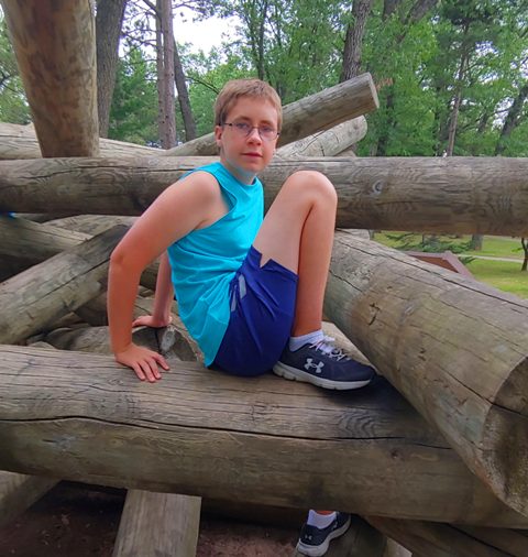 Andrew at Lumberman's Monument in Oscoda, Michigan. Our Story continues.