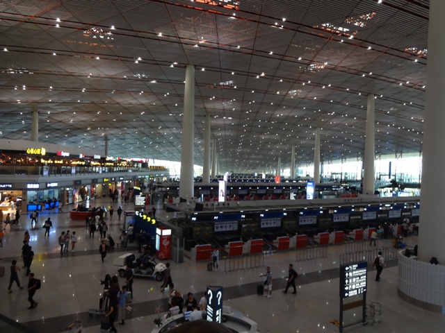 The interior of Beijing Capital International Airport.