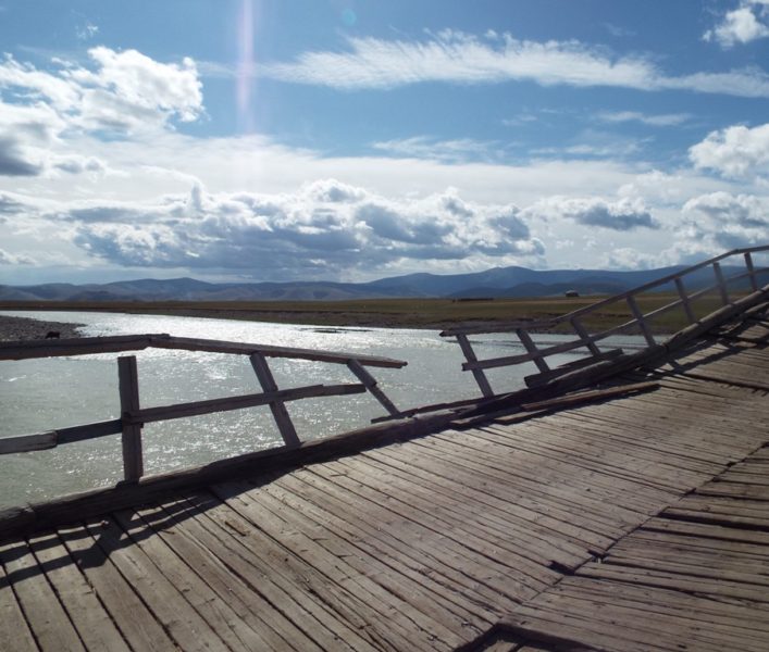 Encounters on the Mongolian Steppe included an old bridge in Mongolia.