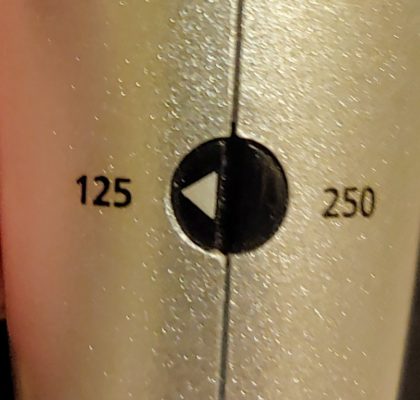 Dual voltage on a blow dryer.