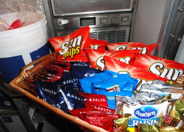 Snacks in the aircraft galley