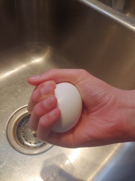 Squeezing an egg