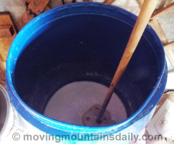 Making Airag, the Mongolian national drink