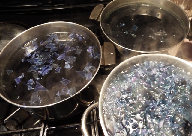 Pots of Cabbage boiling on the Stove