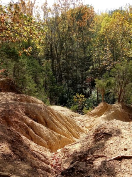 Hiking trail erosion