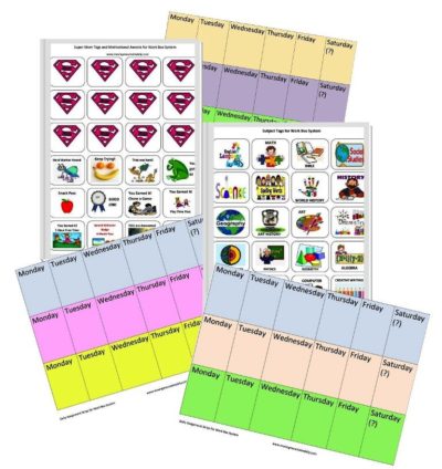 Printables for Homeschool Work Drawers