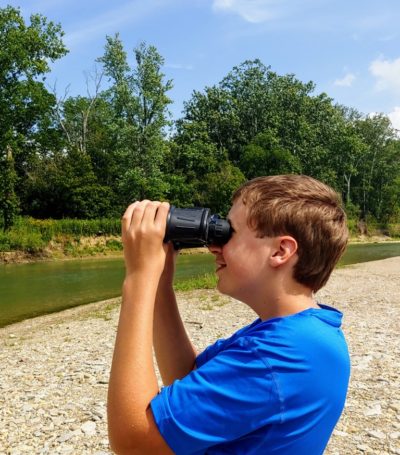 Binoculars are handy when exploring the great outdoors and doing nature activities.