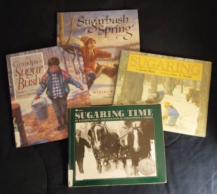 Books about sugaring time in the forest.